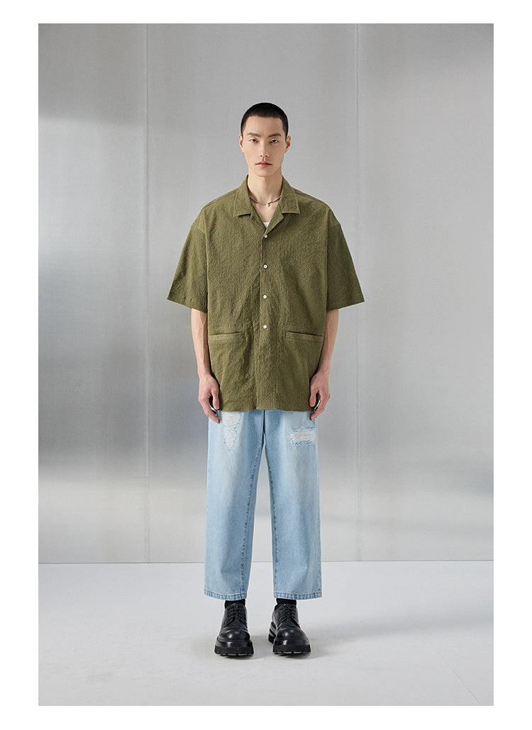 Distressed Patchwork Cropped/short Pants