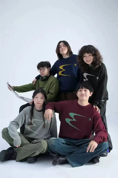 Sweater With Contrast Logo
