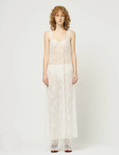 Spring Summer Clothing See Through Hollow Out Cutout Lace Blouse Dress