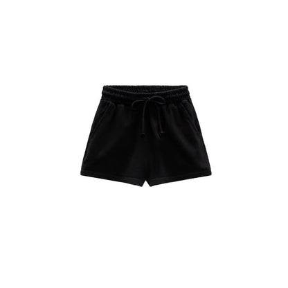 Summer Stretch High Waist Shorts Loose Cotton Short Sleeve T Shirt