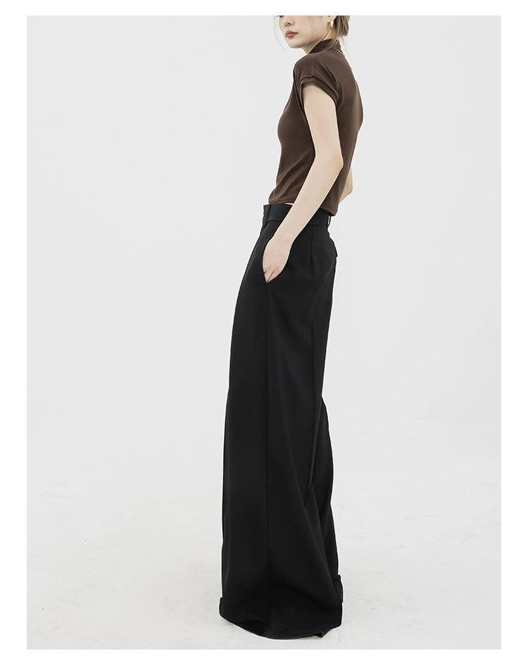 Dramatic Noir Wide-leg Palazzo Pants
