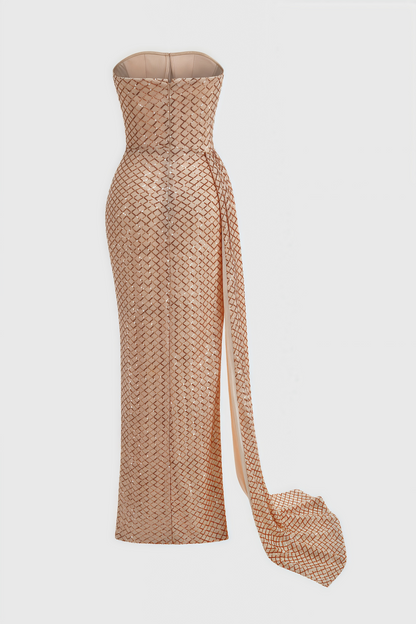 Janeta One Shoulder Side Split Maxi Dress