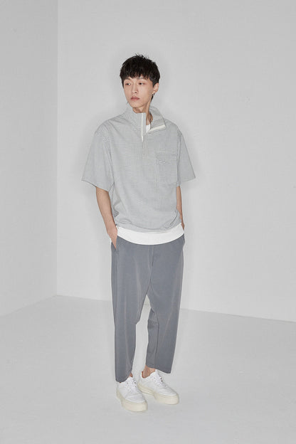 Side Seam-free Elastic Waist Cropped Pants