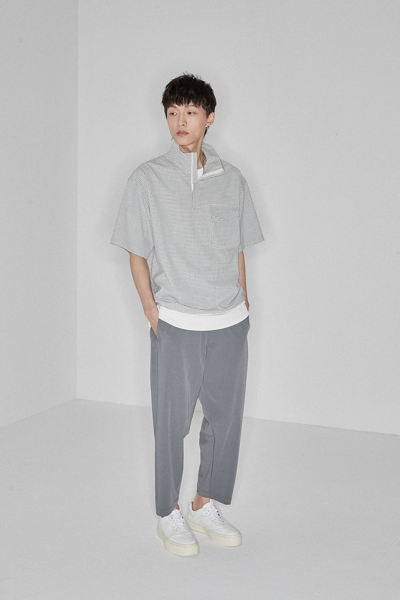 Side Seam-free Elastic Waist Cropped Pants