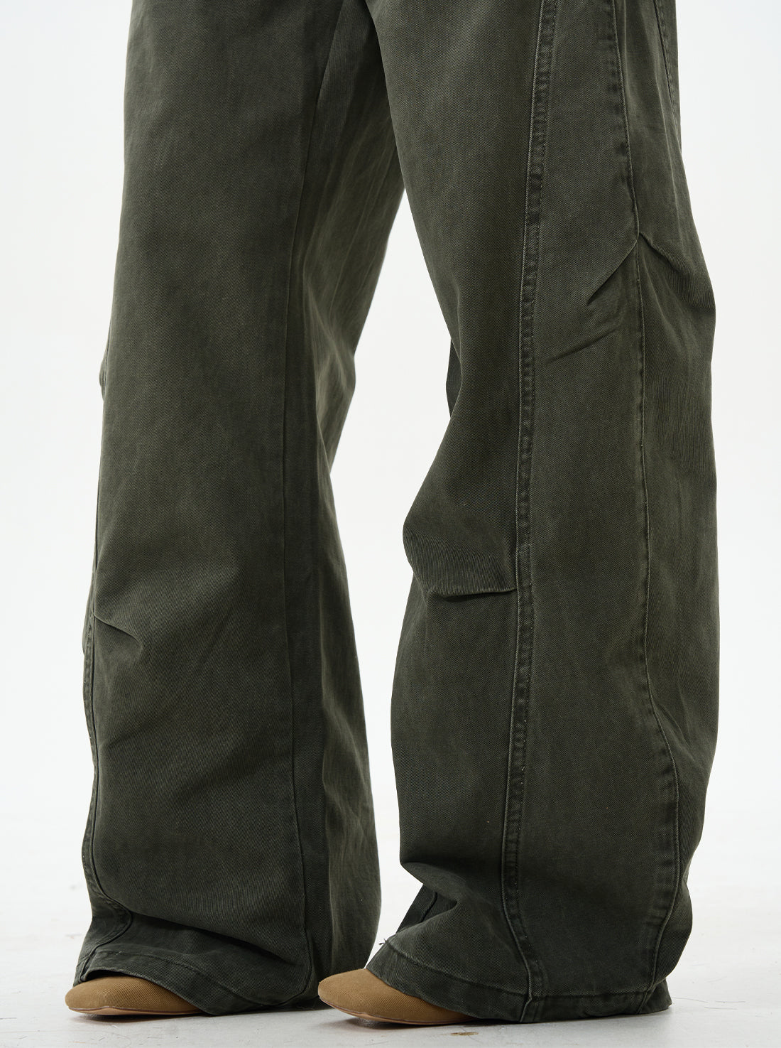 Olive Cargo Wide Leg Pants