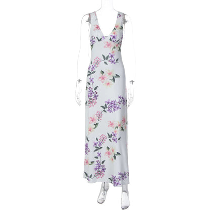 Backless Slit Maxi Dress