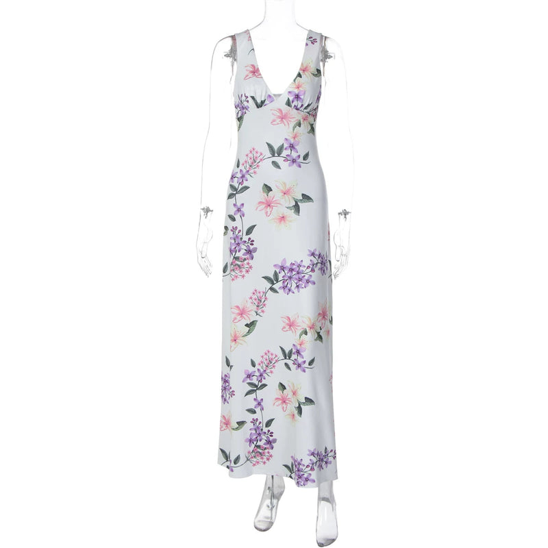 Backless Slit Maxi Dress