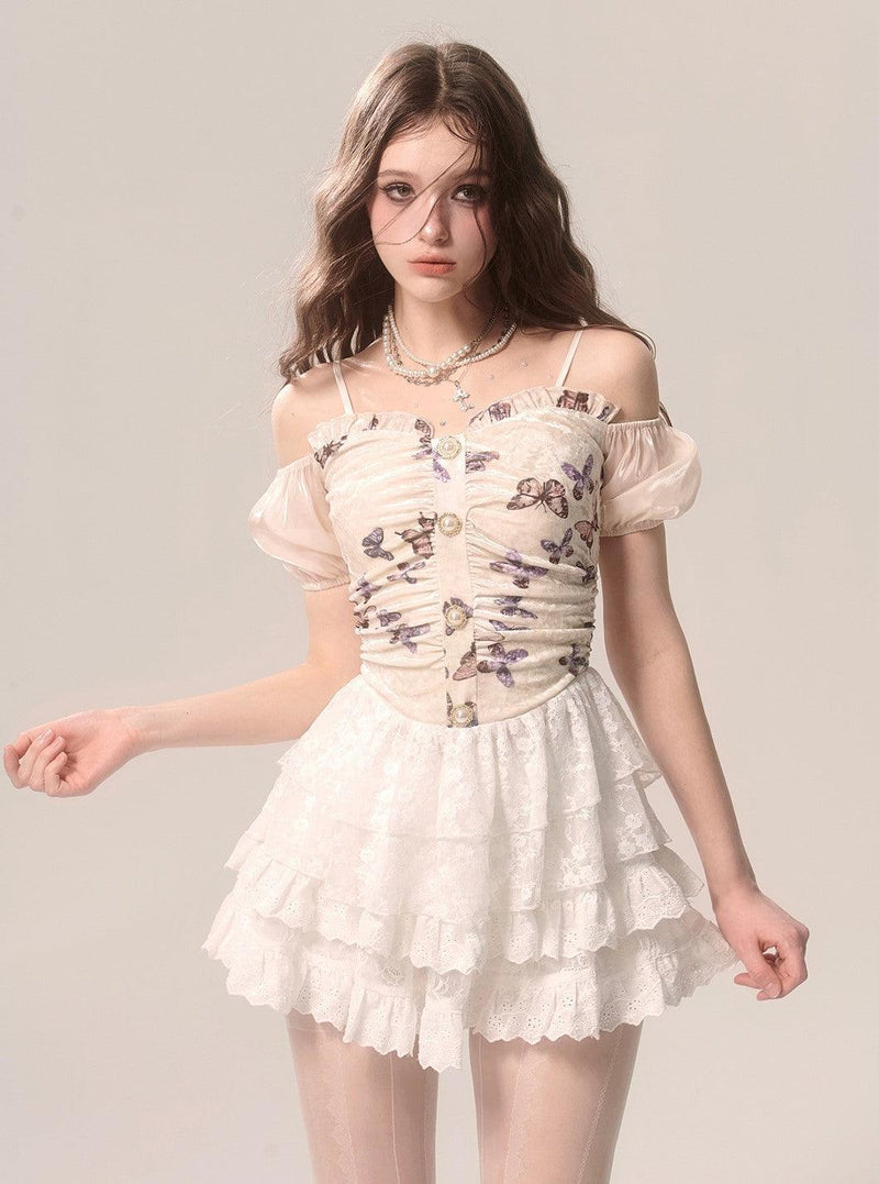 White Lace Ballet-inspired Cake Skirt