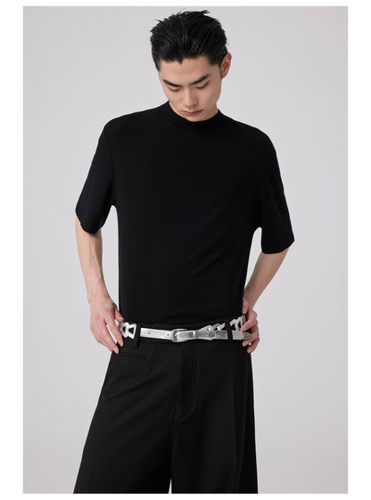 Wool Slim-fit Turtleneck T-shirt