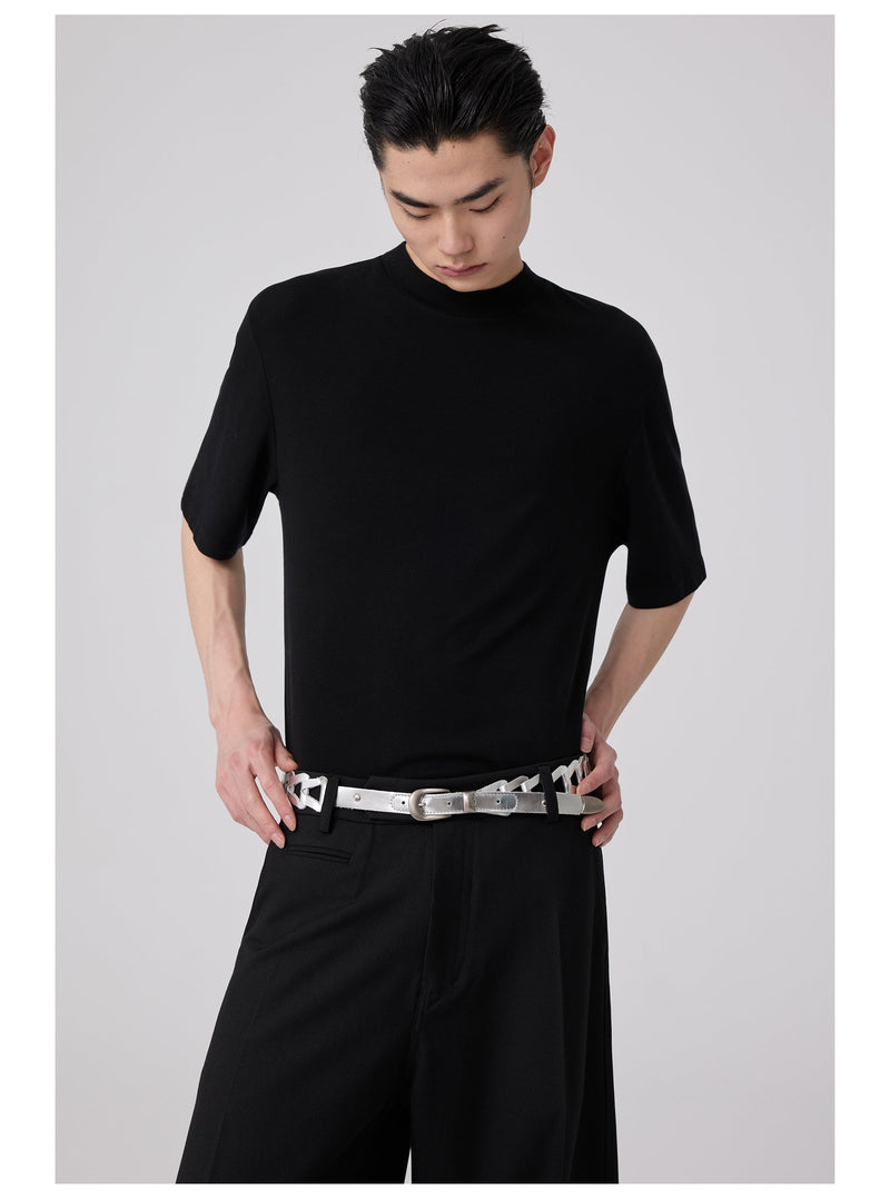 Wool Slim-fit Turtleneck T-shirt