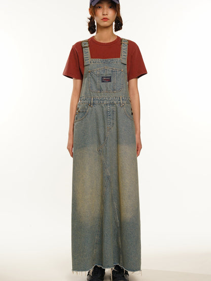 Denim Strap Skirt