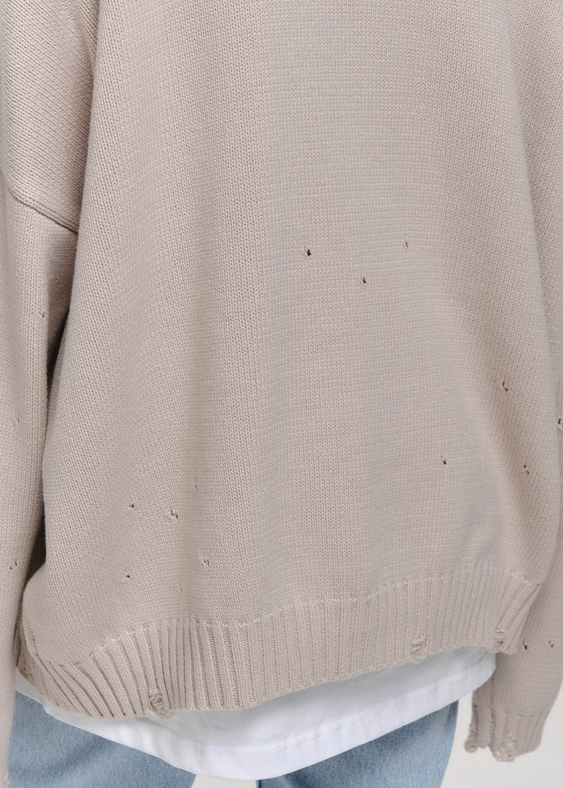 Forest Green Oversized Sweater - Elegance