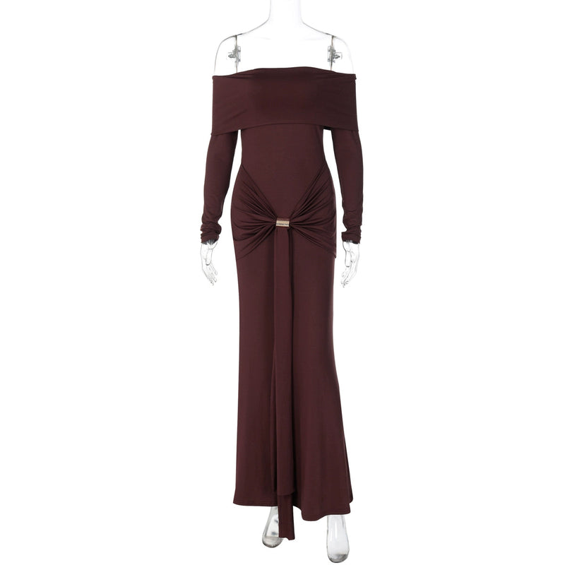 Swara Off-shoulder Tie Waist Dress