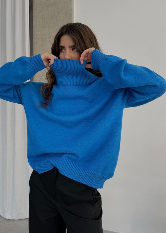 Classic High-neck Knit Sweater