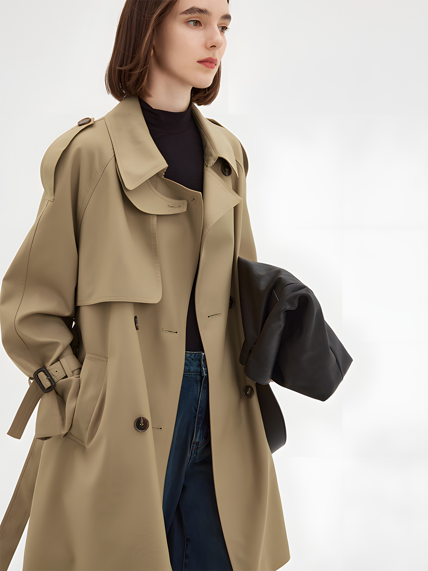 Parisian Autumn: -inspired Midi Trench Coat