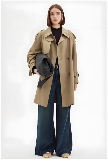 Parisian Autumn: -inspired Midi Trench Coat