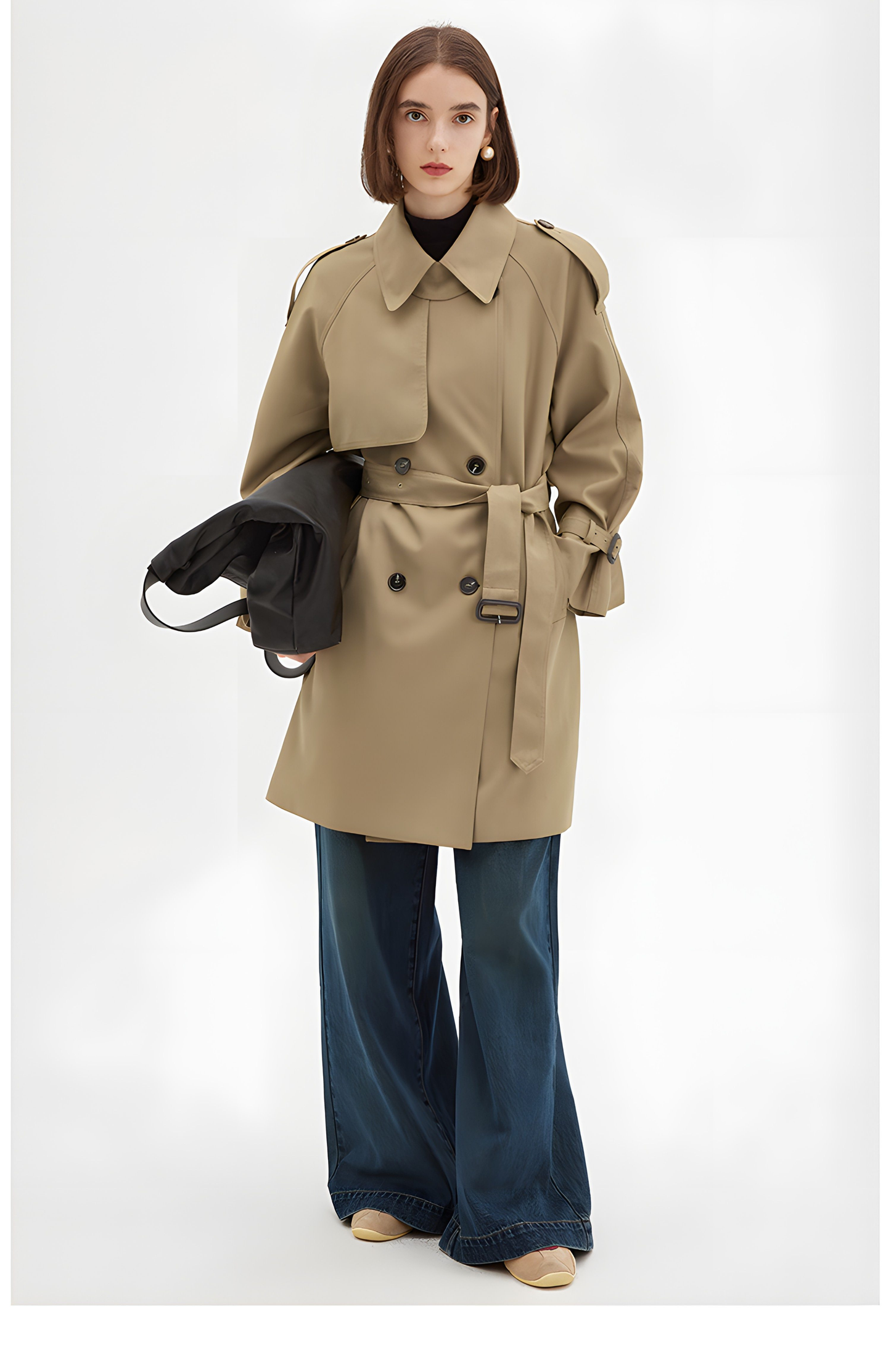Parisian Autumn: -inspired Midi Trench Coat