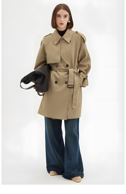 Parisian Autumn: -inspired Midi Trench Coat