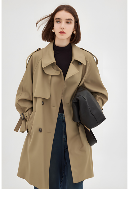 Parisian Autumn: -inspired Midi Trench Coat