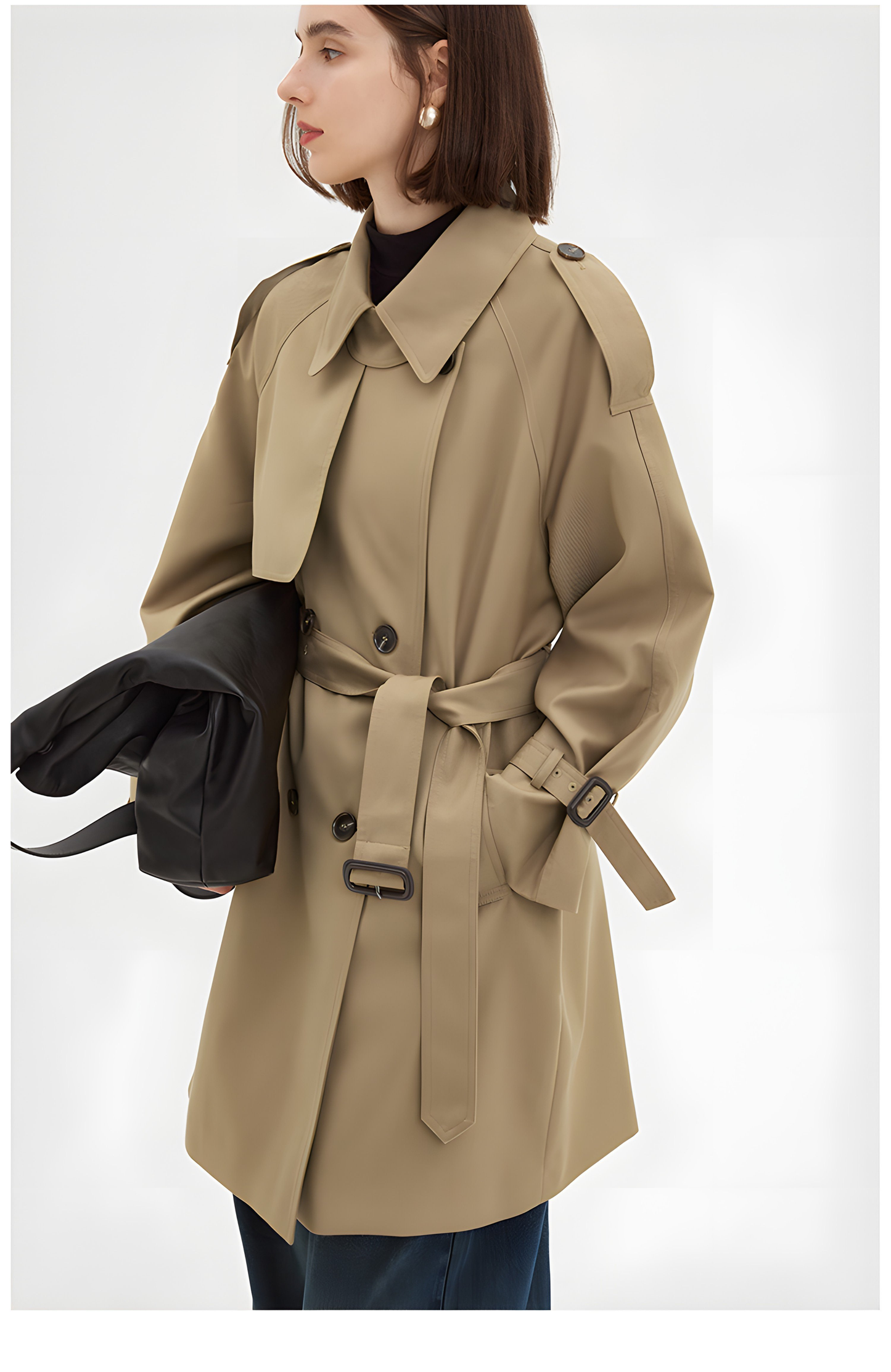 Parisian Autumn: -inspired Midi Trench Coat