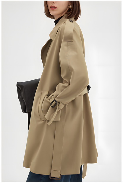 Parisian Autumn: -inspired Midi Trench Coat