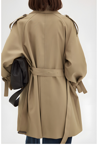 Parisian Autumn: -inspired Midi Trench Coat