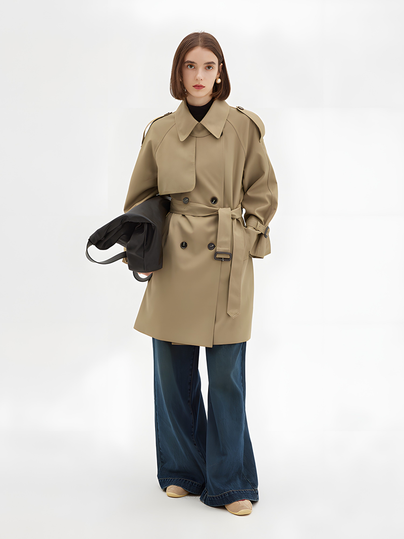 Parisian Autumn: -inspired Midi Trench Coat