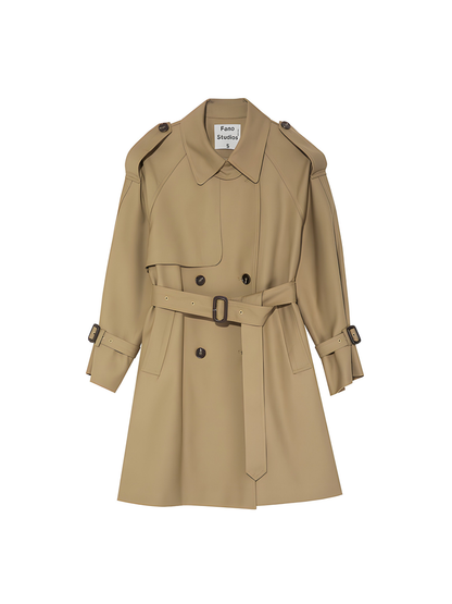 Parisian Autumn: -inspired Midi Trench Coat