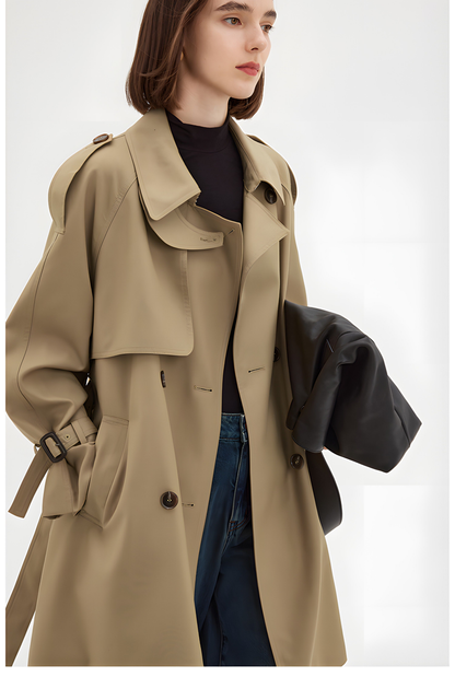 Parisian Autumn: -inspired Midi Trench Coat