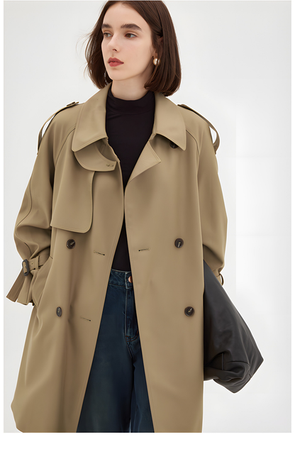 Parisian Autumn: -inspired Midi Trench Coat