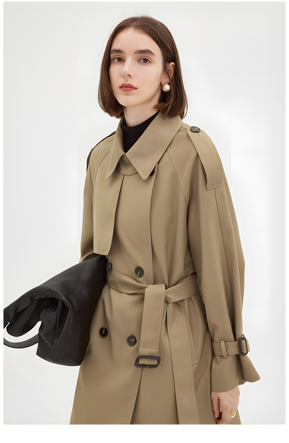 Parisian Autumn: -inspired Midi Trench Coat