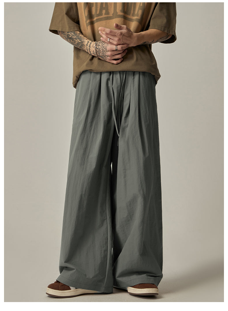 Olive Wide Leg Relaxed Pants