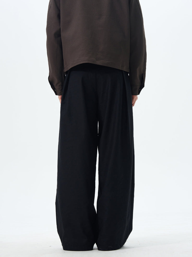 Black Oversized Cargo Wide Leg Pants