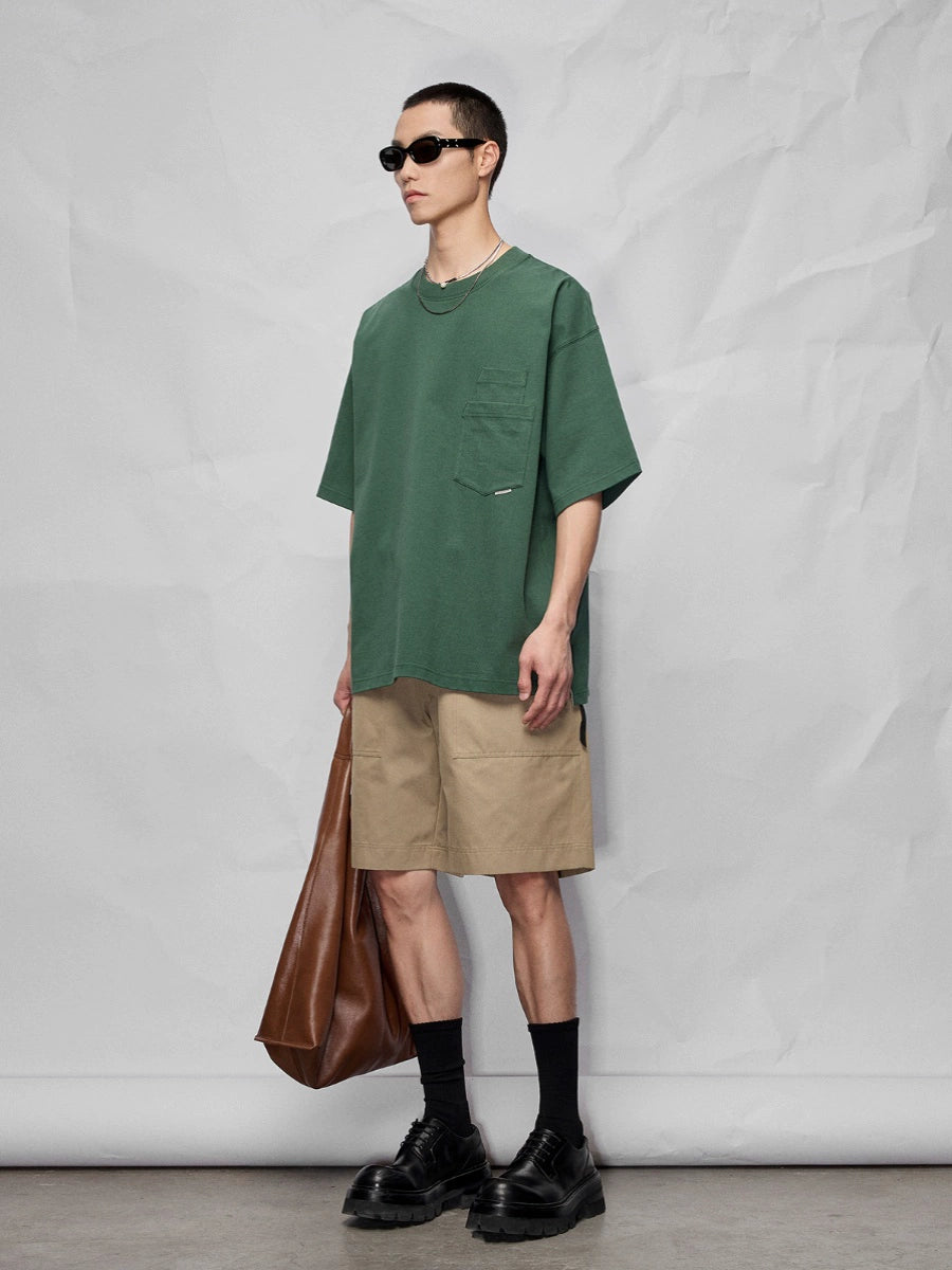 Wide Relaxed Straight-cut Cropped/mid-length Pants