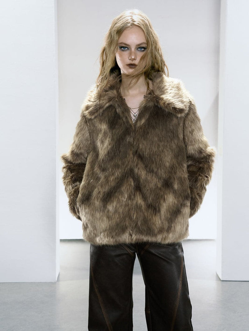Eco- Fur Short Coat
