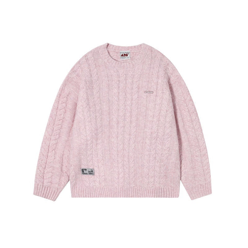Hip-hop Versatile Twist Knit Sweater