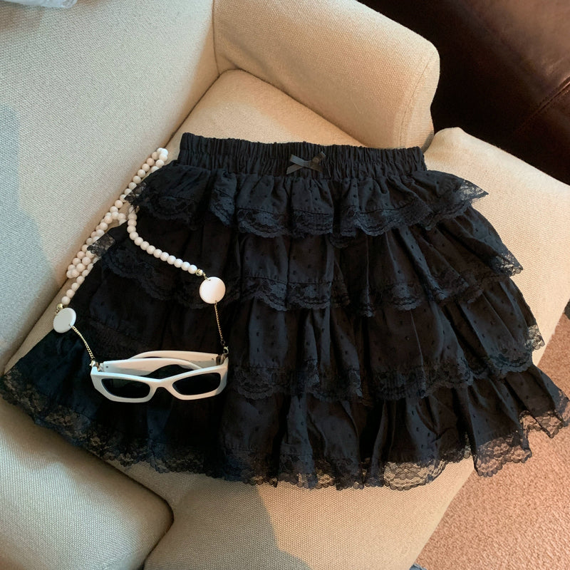 Reagen Tiered Bow Mini Skirt