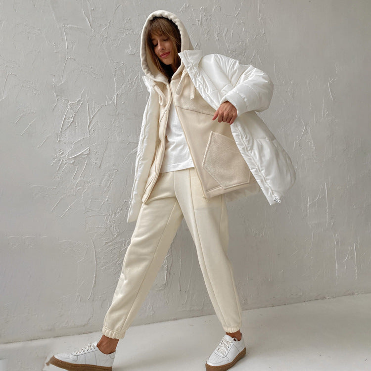 Autumn Clothing Hooded Profile Sweater Zipper Cardigan Outerwear Trousers Suit Two Piece Suit
