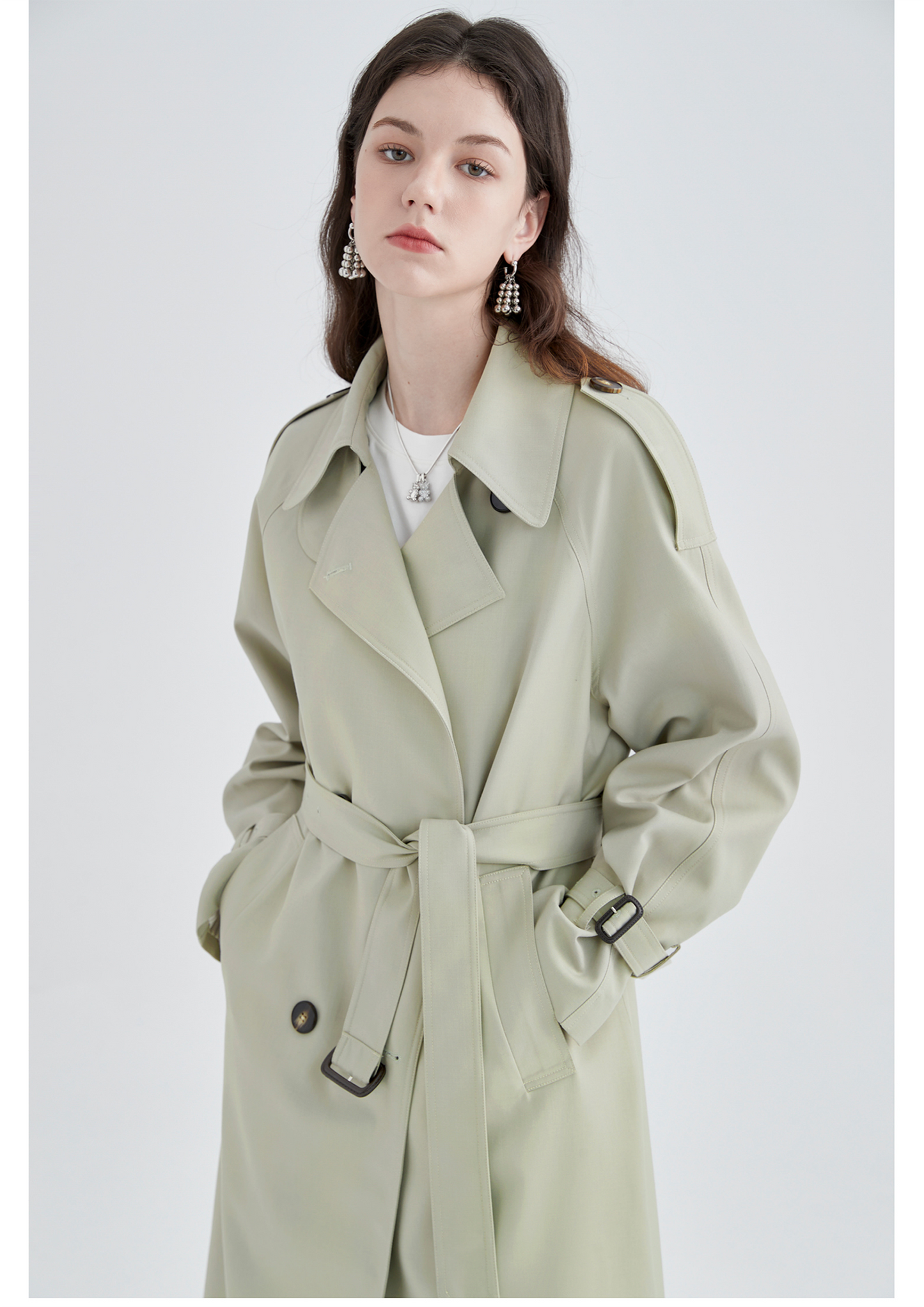 Mid-length British Style Trench Coat
