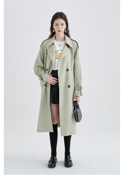 Mid-length British Style Trench Coat