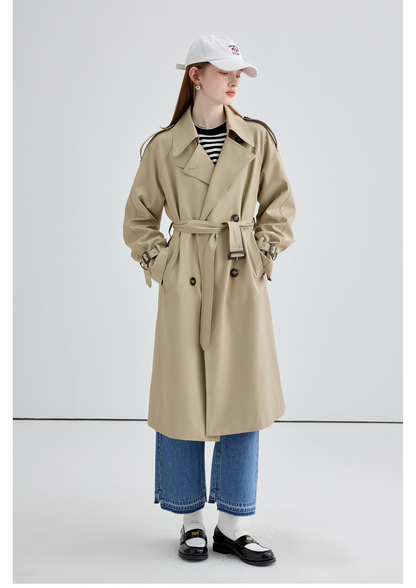 Mid-length British Style Trench Coat