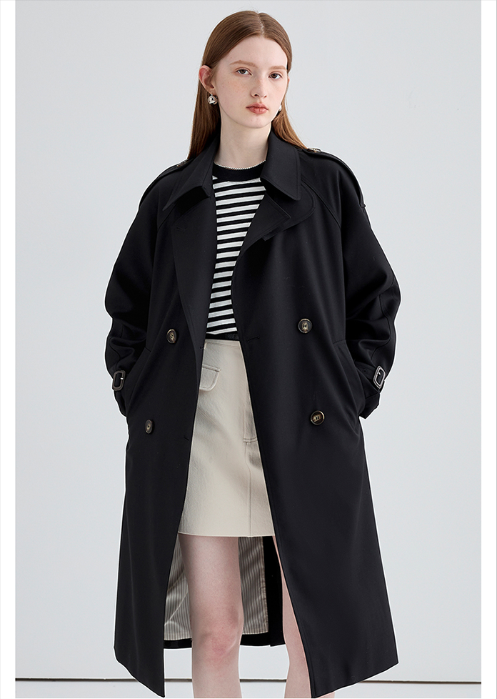 Mid-length British Style Trench Coat