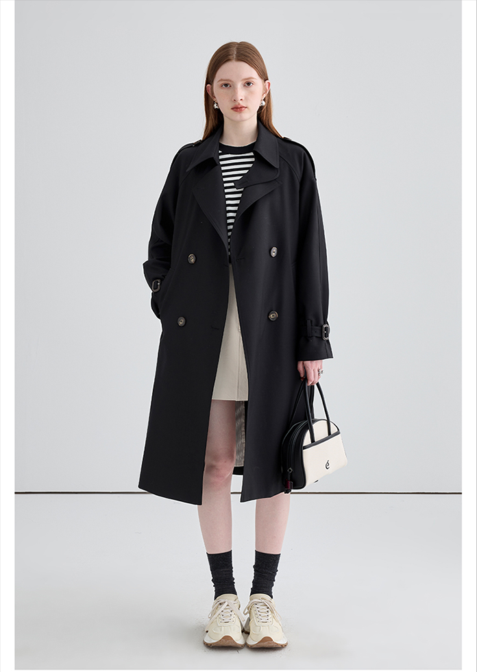 Mid-length British Style Trench Coat