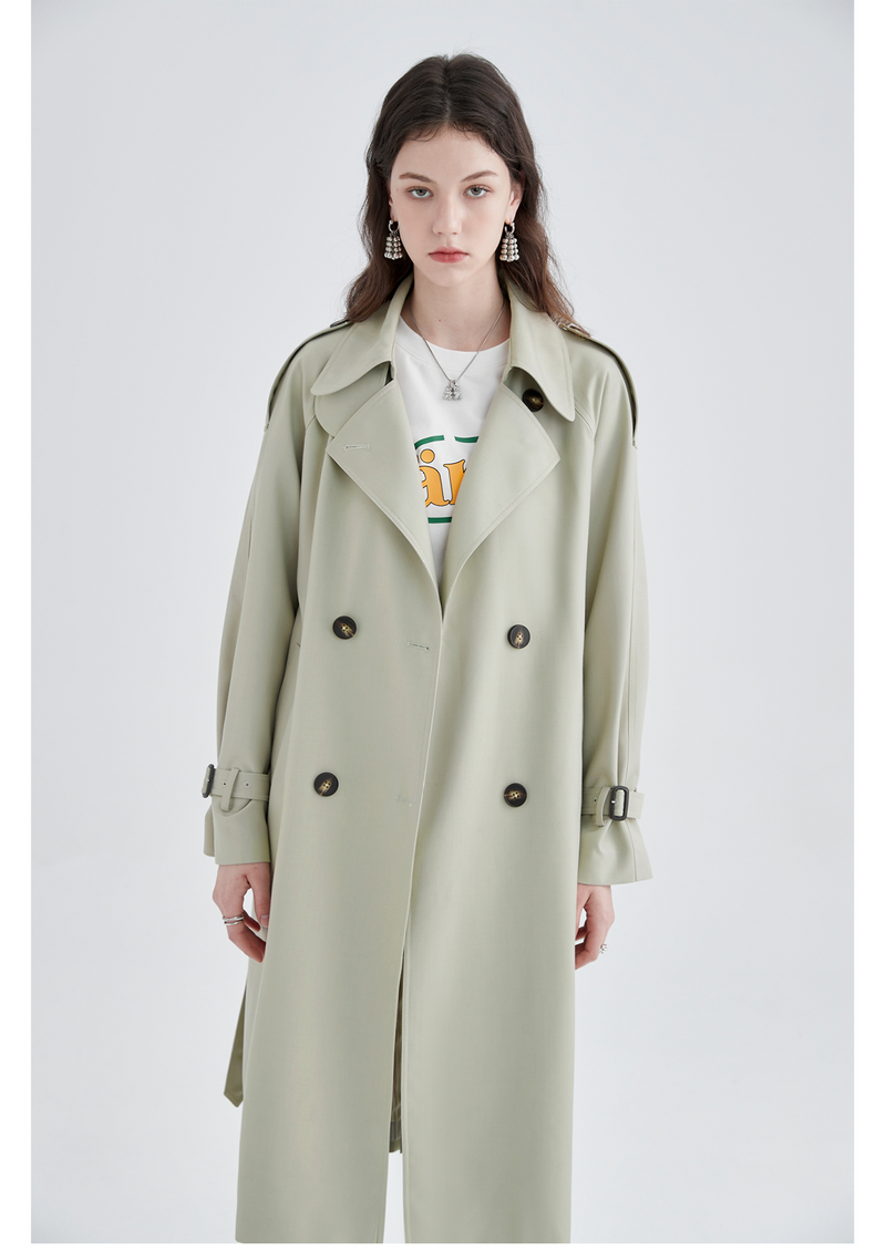 Mid-length British Style Trench Coat