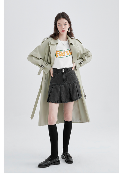 Mid-length British Style Trench Coat
