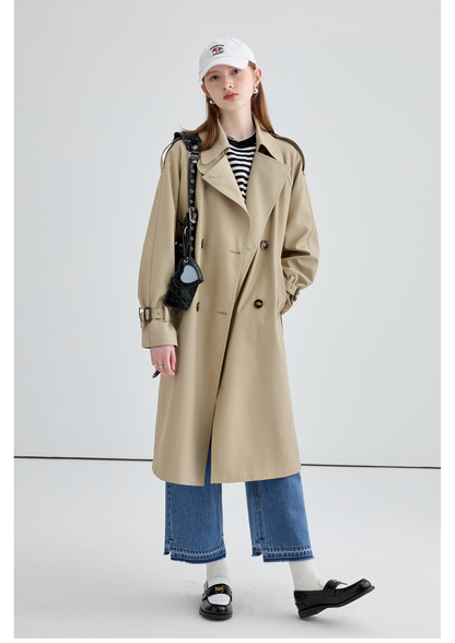 Mid-length British Style Trench Coat
