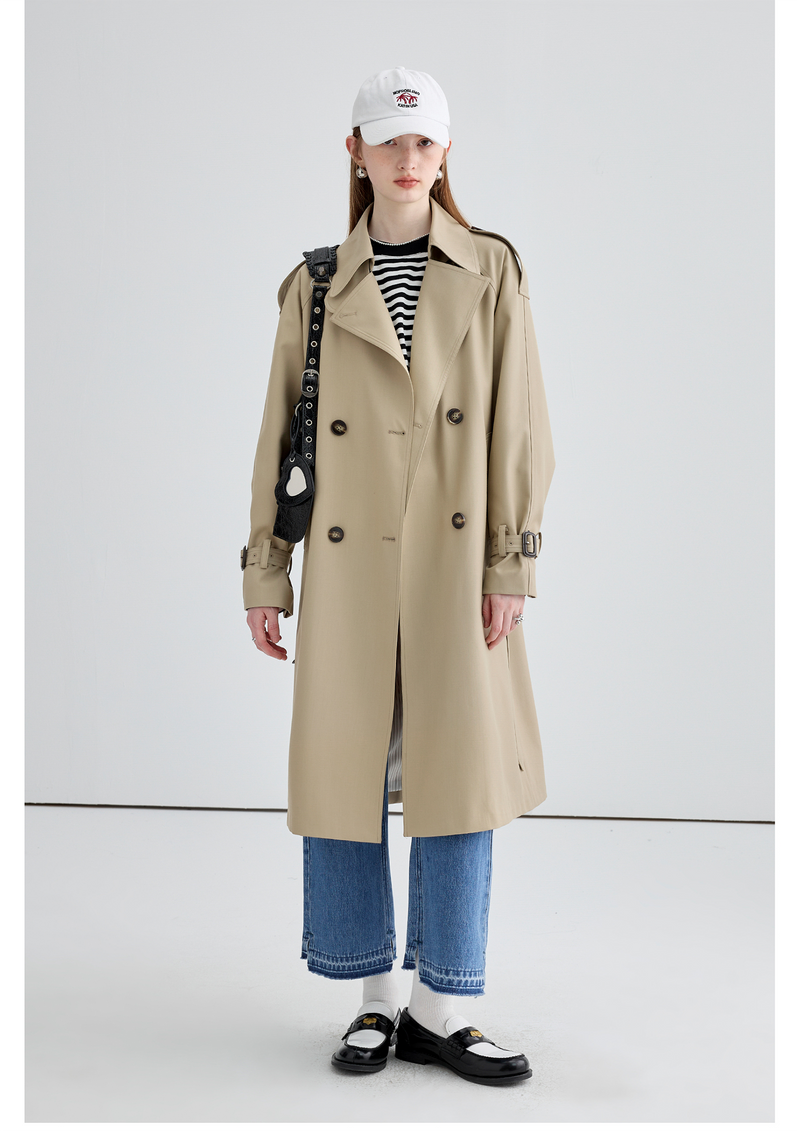 Mid-length British Style Trench Coat