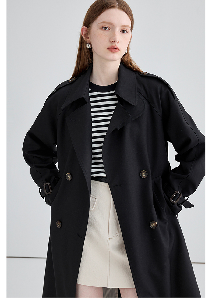 Mid-length British Style Trench Coat