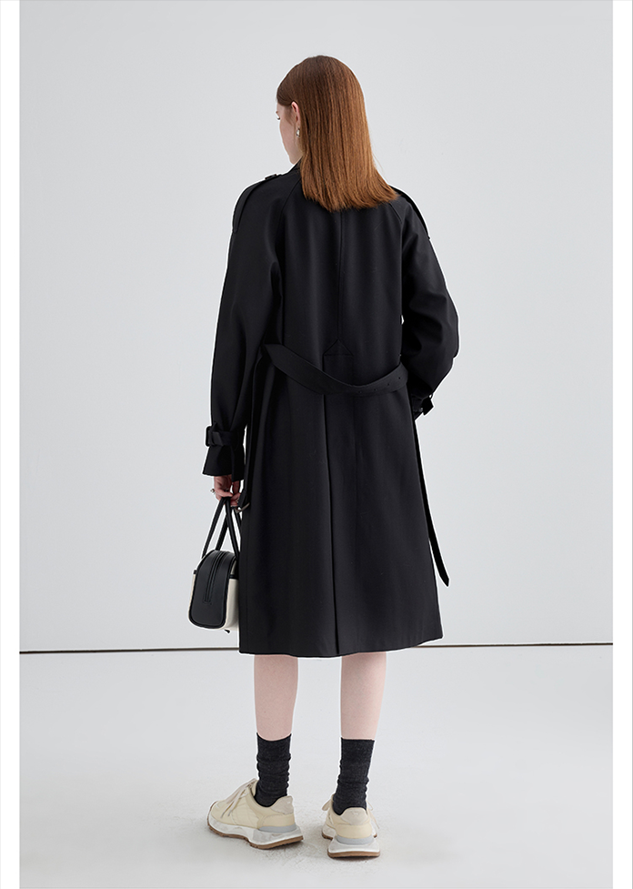 Mid-length British Style Trench Coat