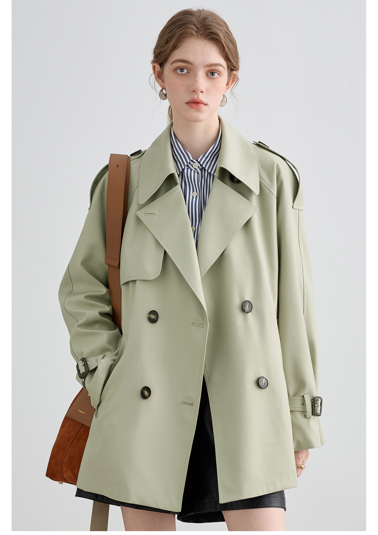 Mid-length British Style Trench Coat